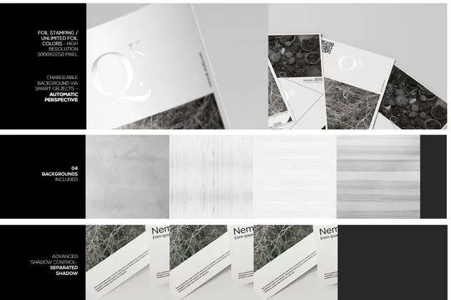 简约A4/A5尺寸海报传单样机V3 A4/A5 Poster-Flyer Mockups V3插图(2)