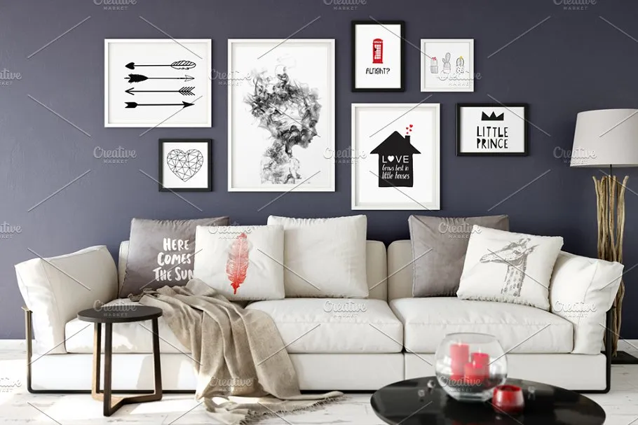 超级相框画框展示样机包 Interior Frame Mockup Bundle Vol 1插图(10)