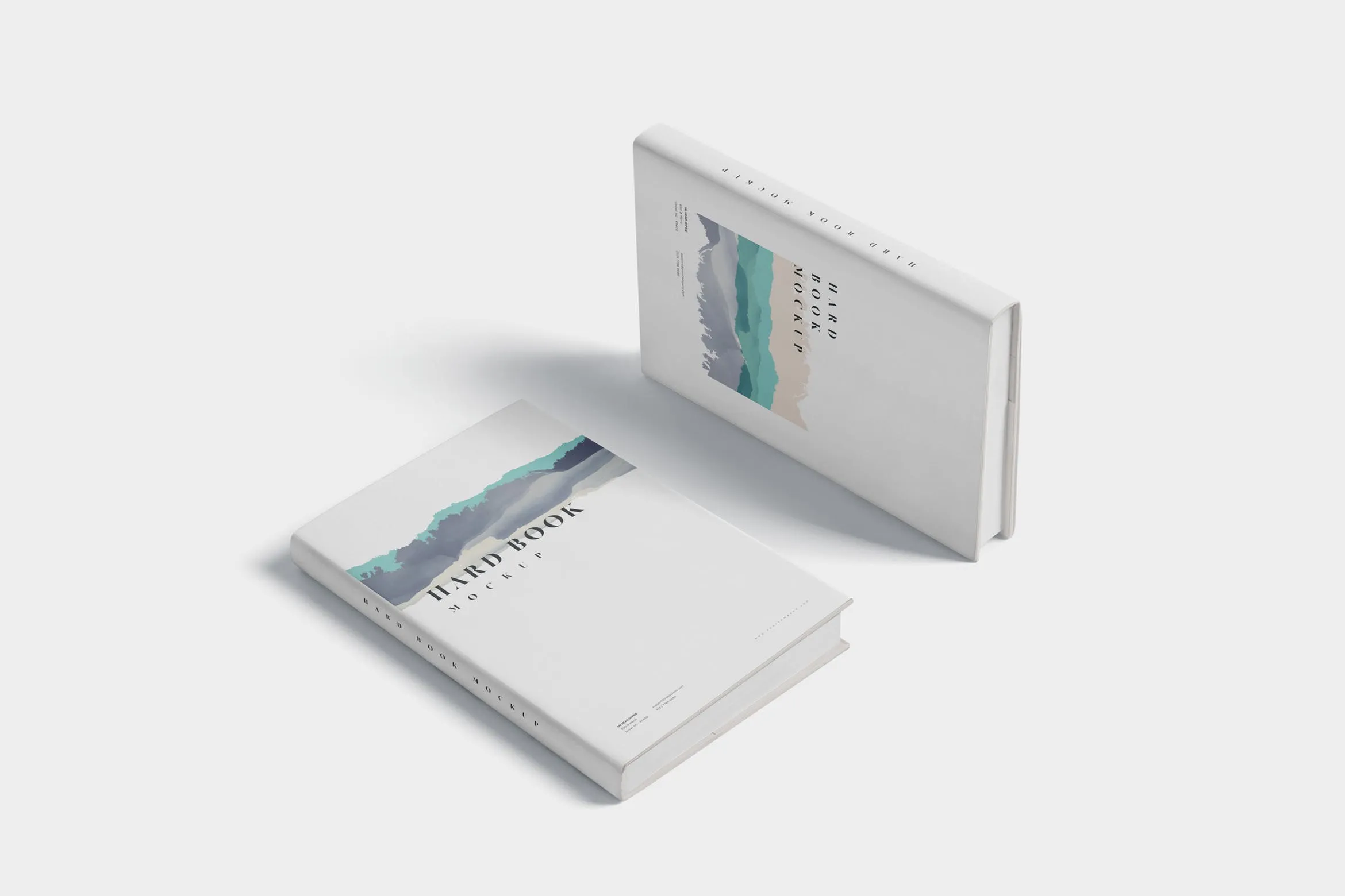 精装硬封图书封面设计效果图样机 Hard Book Mockups
