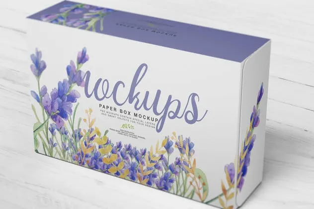 食品包装纸盒样机模板V6 Paper Box Mockup 06插图(2)