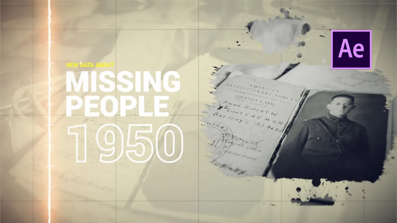 刻录历史幻灯片像素设计精选AE模板