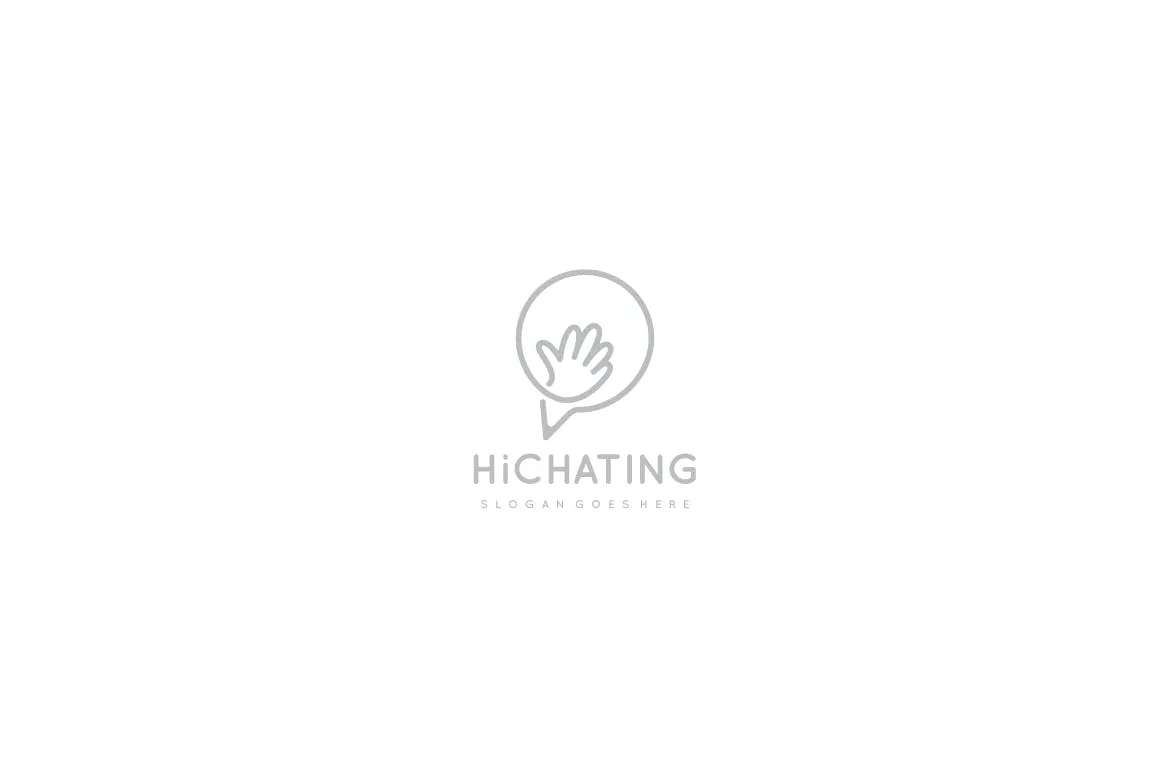 聊天社交工具Logo设计素材库精选模板 Chat Logo插图(2)