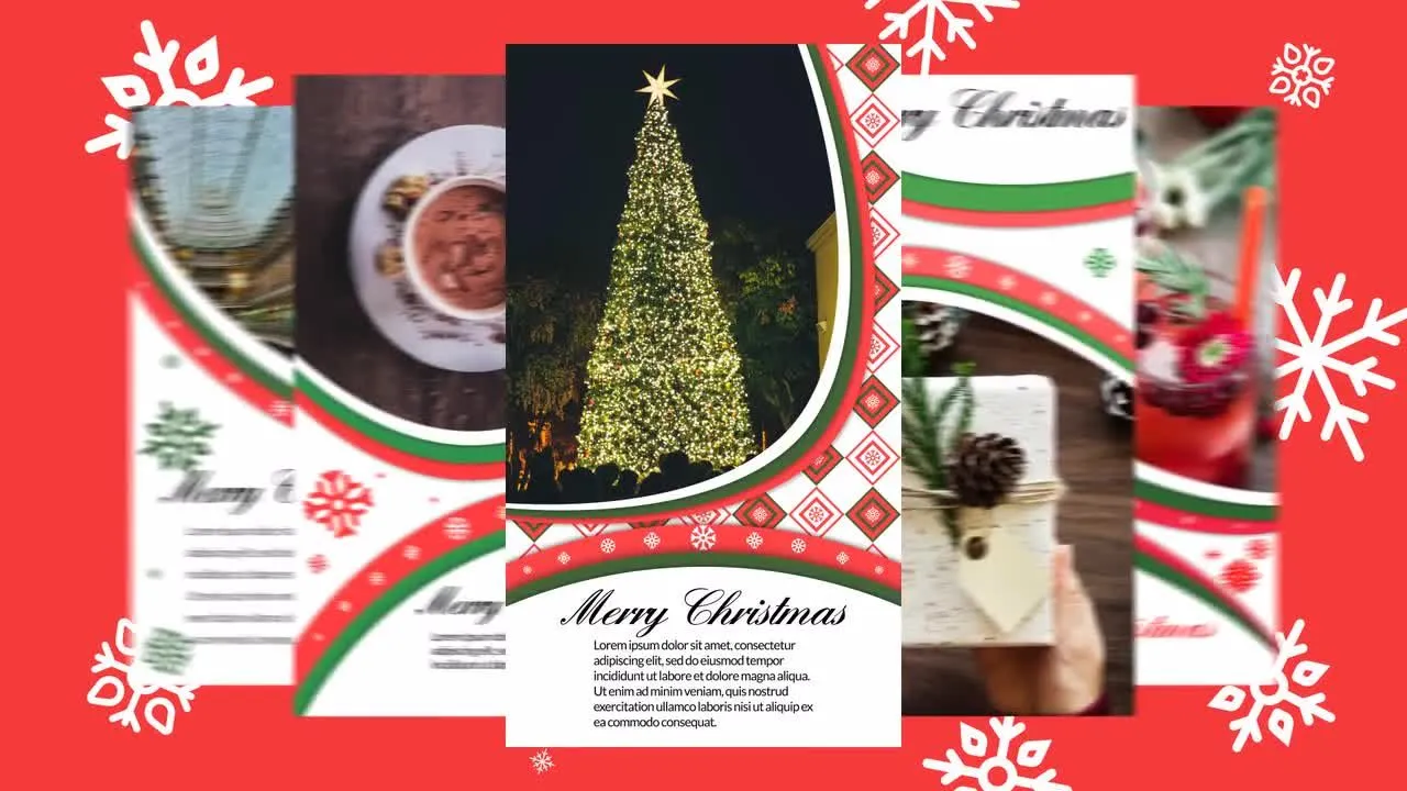 时尚明亮创意的圣诞元素Instagram故事像素设计精选AE模板