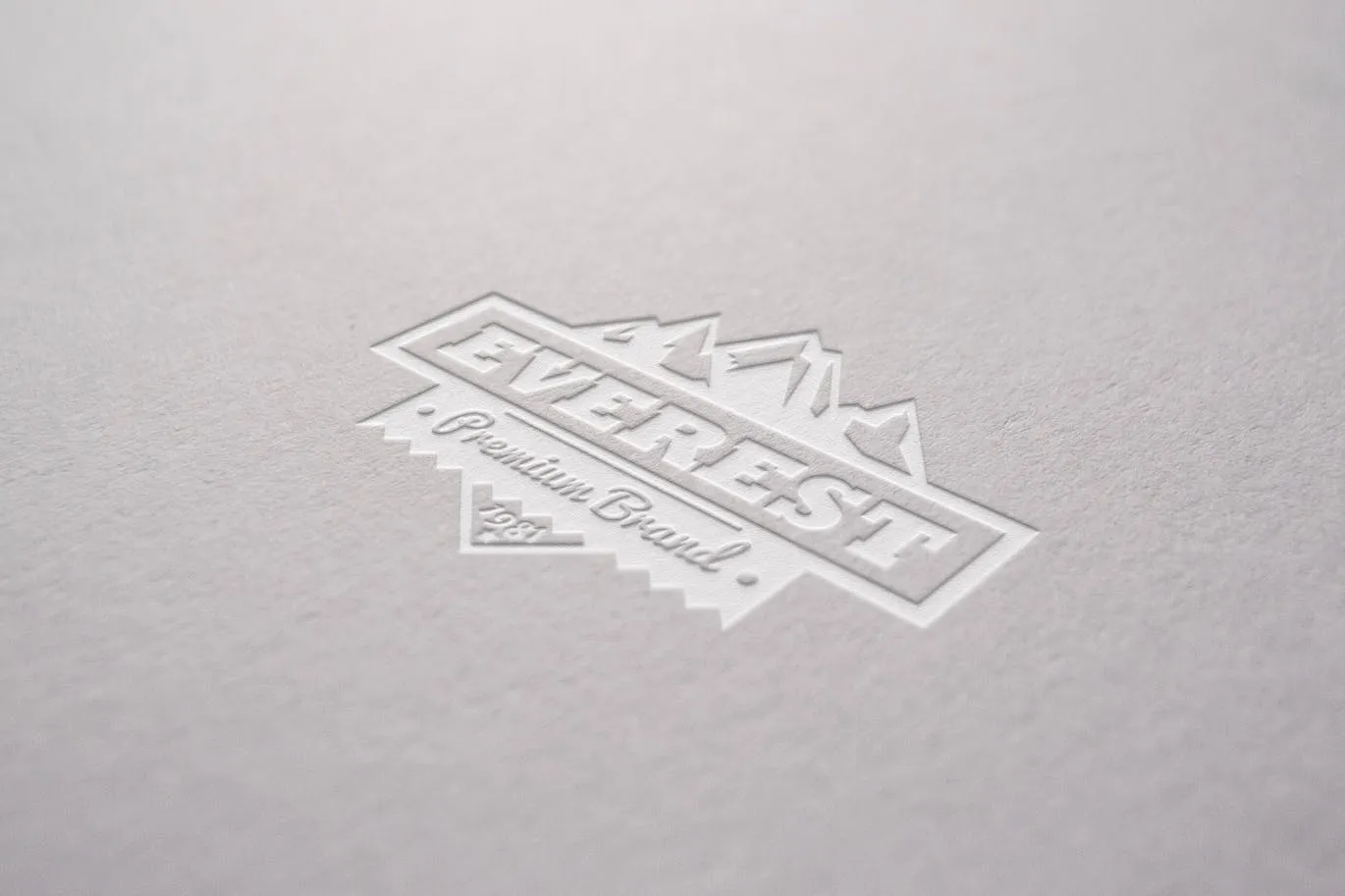 Logo品牌商标凹印效果图样机模板 Digged Paper Mockup