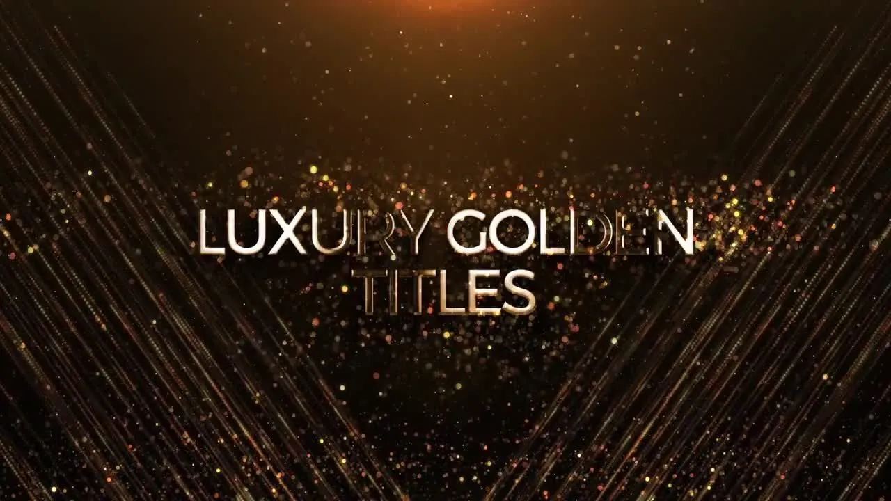 抛光金色文字豪华标题像素设计精选AE模板
