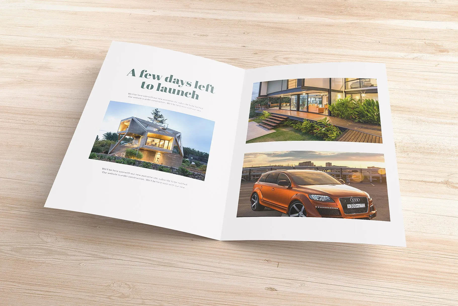 对折小册子样机模板 Half-Fold brochure Mockups插图(2)