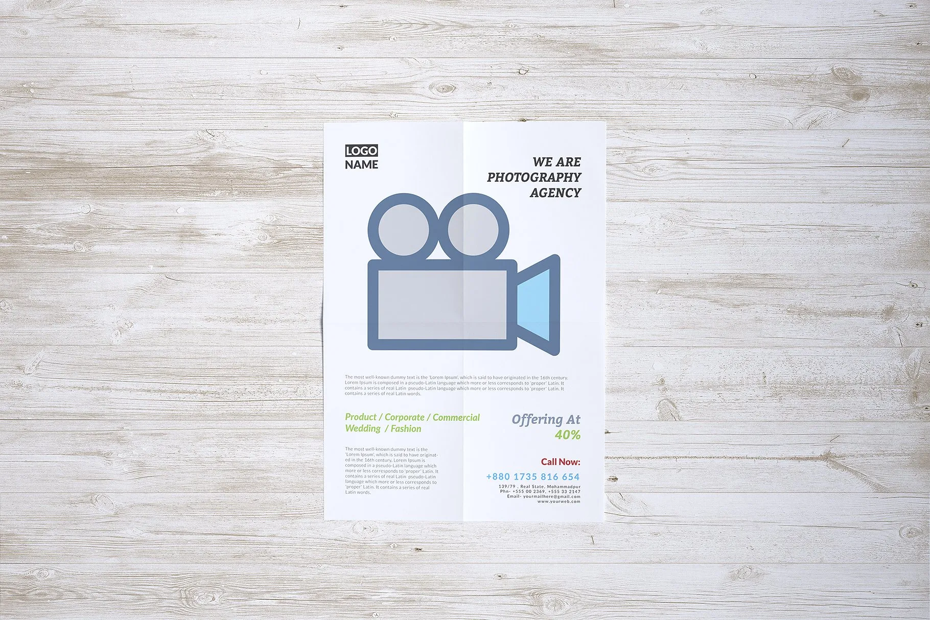 信笺，传单，海报样机模板合集 Letterhead, Flyer, Poster mockup v.1插图(9)