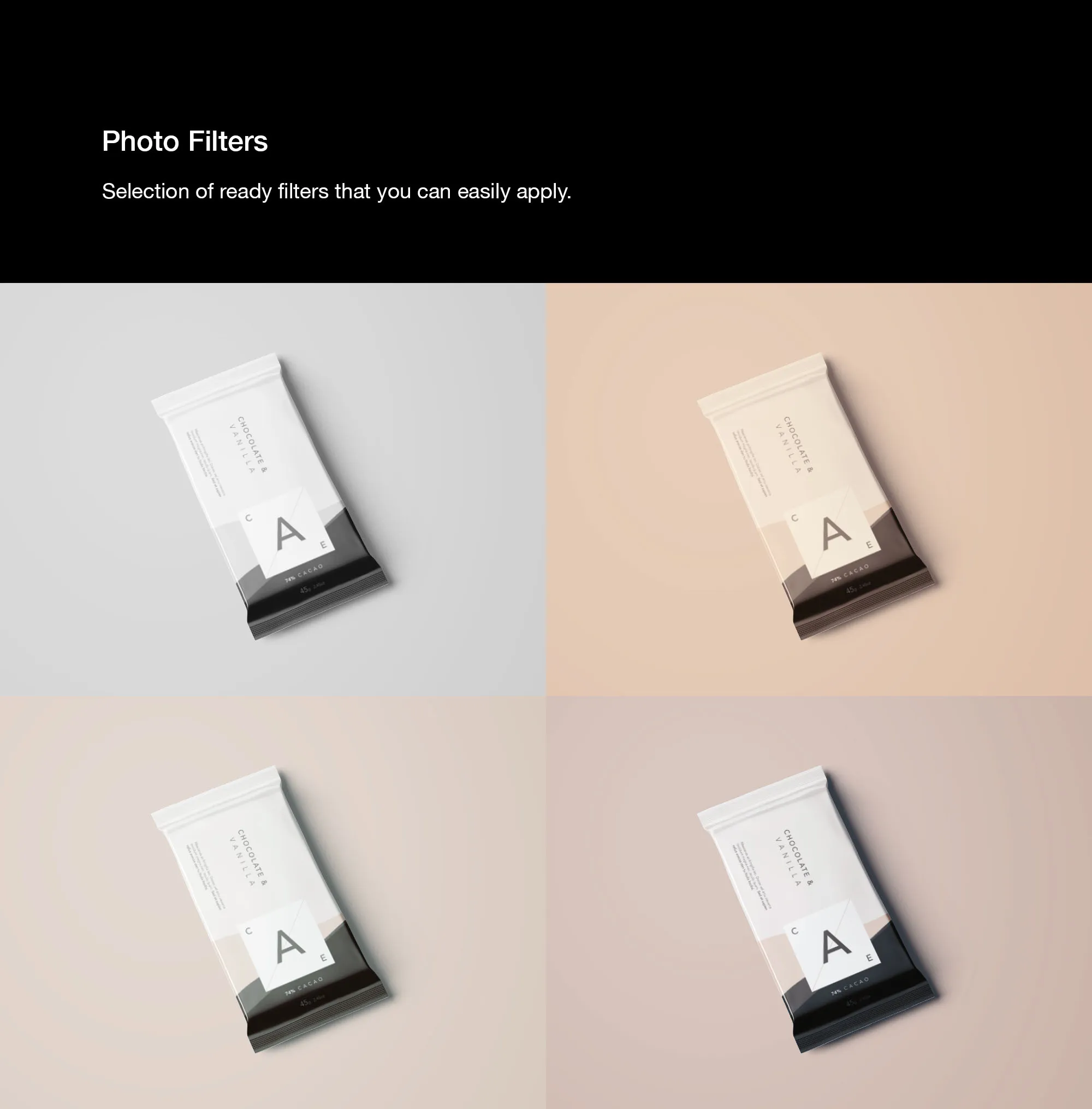 高级巧克力棒食品包装设计效果PSD样机 Premium Chocolate Bar Mockup插图(8)