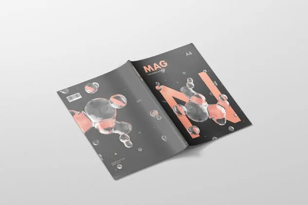 高品质A4杂志印刷品样机模板 Magazine Mockup – A4 210×297 mm插图(7)