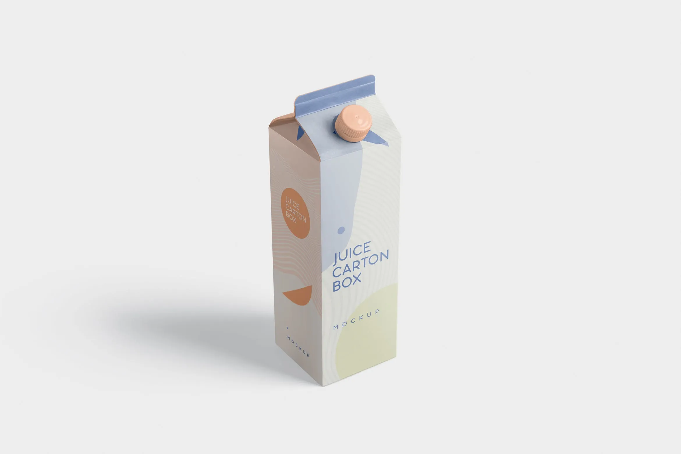 1L装果汁/牛奶包装盒设计效果图样机 Juice#8211; Milk Mockup#8211; 1L Carton Box#8211; Large Size