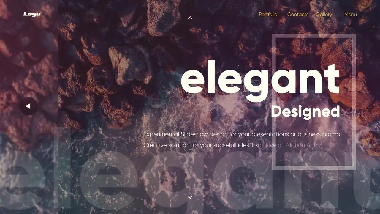 干净优雅创意的照片幻灯片像素设计精选AE模板