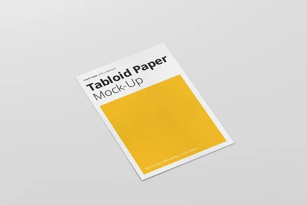 小尺寸报纸传单样机模板 Tabloid Paper Mockup – 11×17插图(5)
