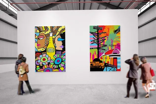 展览馆绘画作品艺术品展示样机Vol.3 Exhibition Mockup [vol3]插图(4)