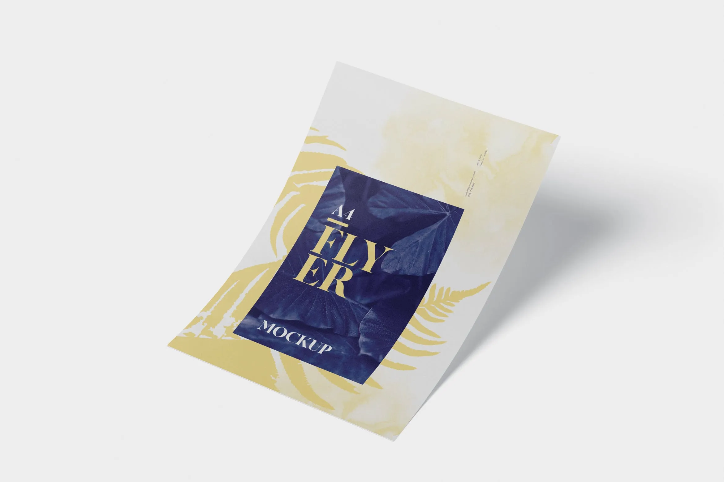 A4尺寸传单设计阴影效果图样机像素设计精选 A4 Flyer Mock-Up