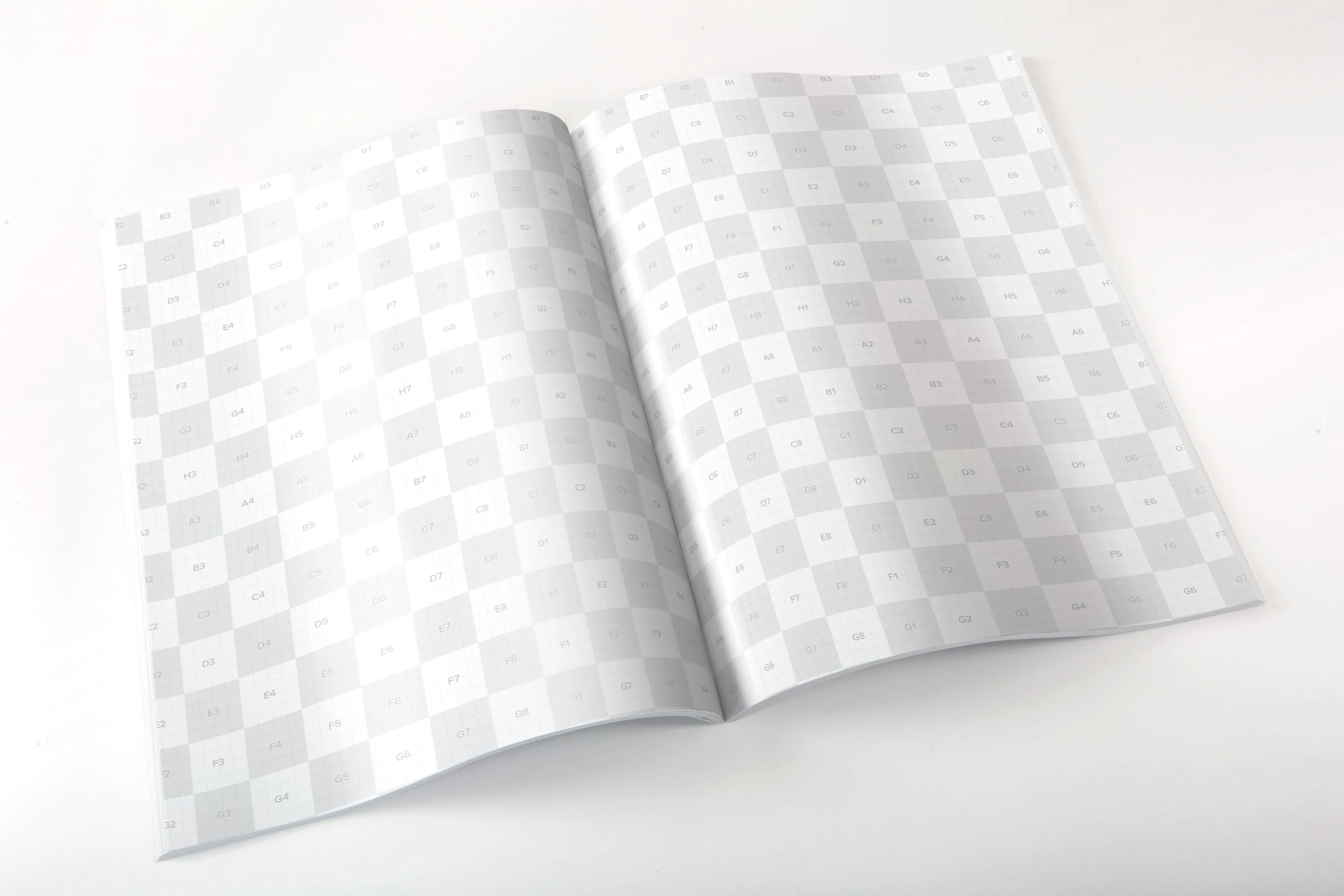 大型杂志内页版式设计印刷效果图样机 Large Magazine Spreads Mockup插图(1)