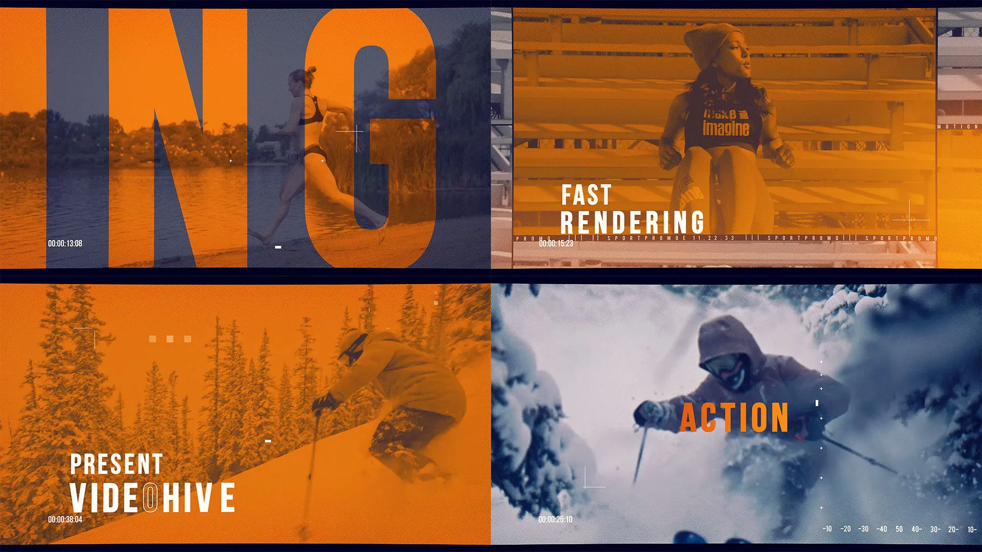 超现代的体育宣传促销像素设计精选AE模板