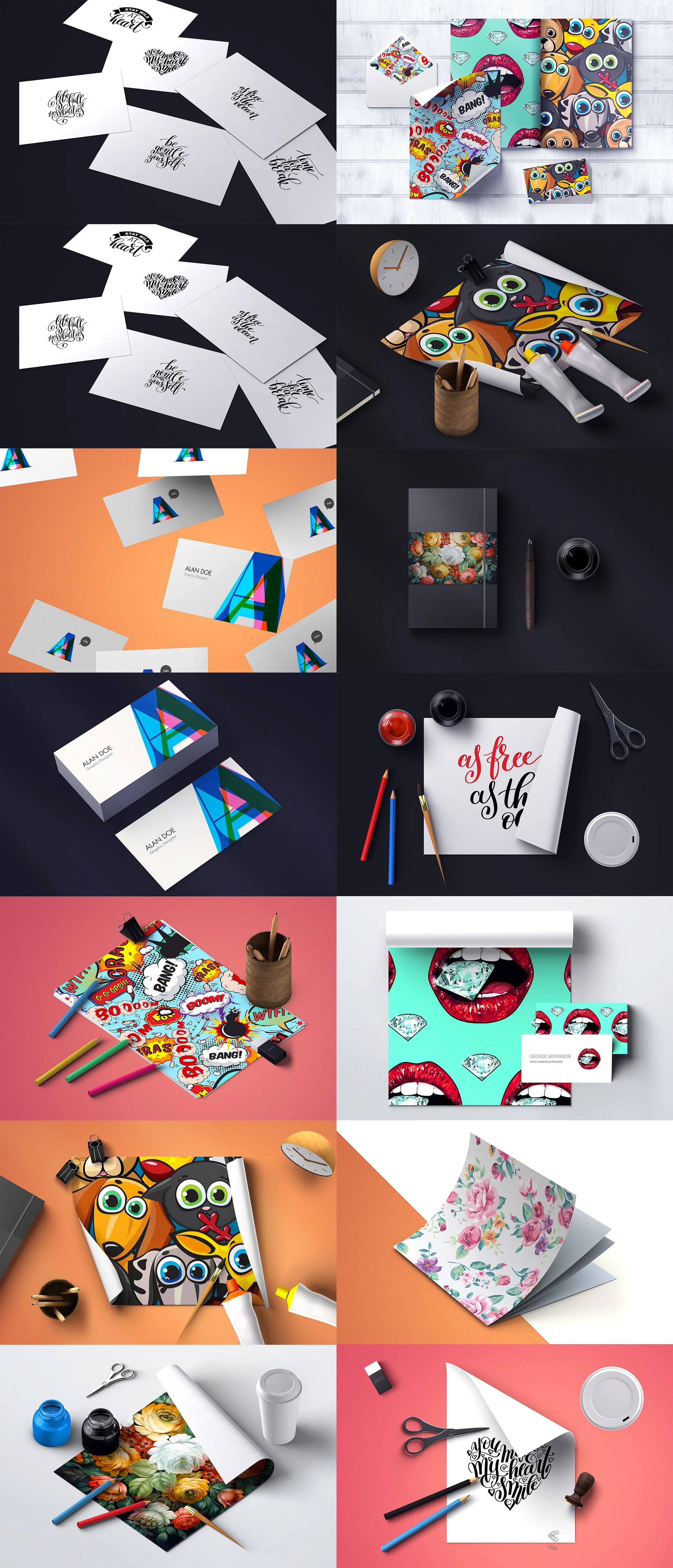 素材库下午茶：145+元素艺术作品展示场景样机素材库精选合集插图(3)