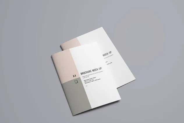 A4企业介绍宣传册样机模板 A4 Brochure Mockup插图(4)