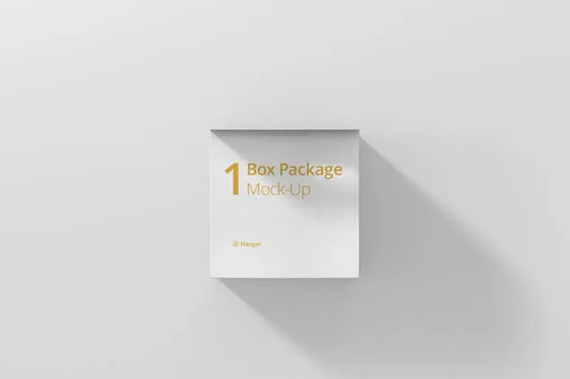 药物方形包装盒样机展示模板 Package Box Mockup – Square with Hanger插图(4)