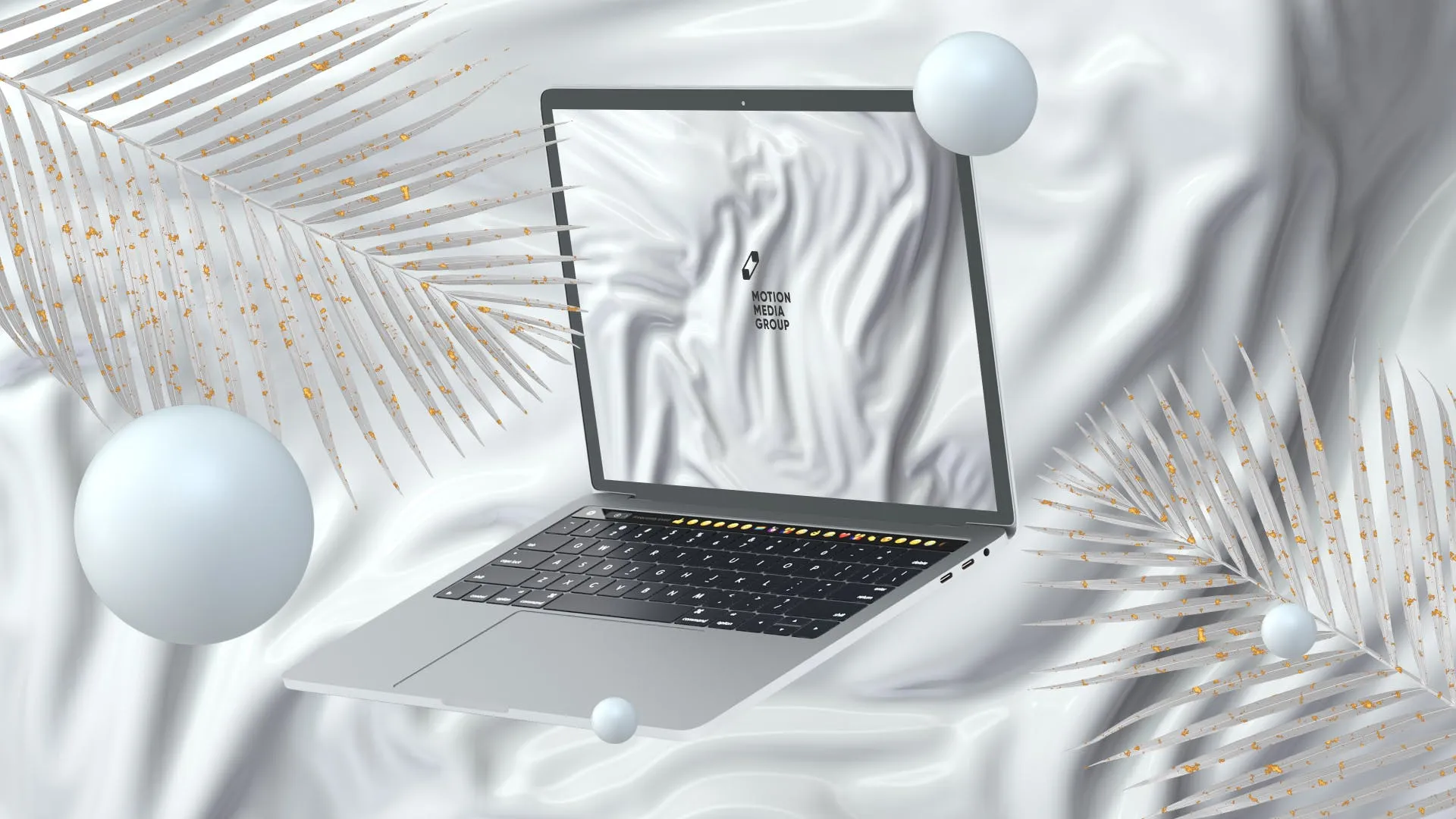 优雅时尚风格3D立体风格笔记本电脑屏幕预览素材库精选样机 10 Light Laptop Mockups插图(2)