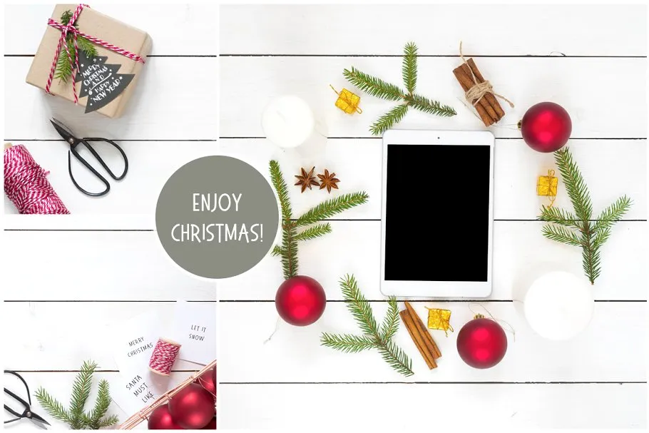 圣诞节主题照片场景样机素材 Traditional Christmas Bundle插图(4)