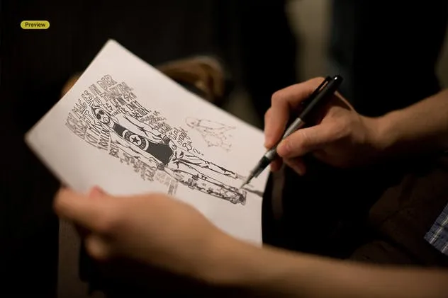 设计草图展示样机合集 Illustration Sketch Logo Close-Up Mock-Ups插图(9)