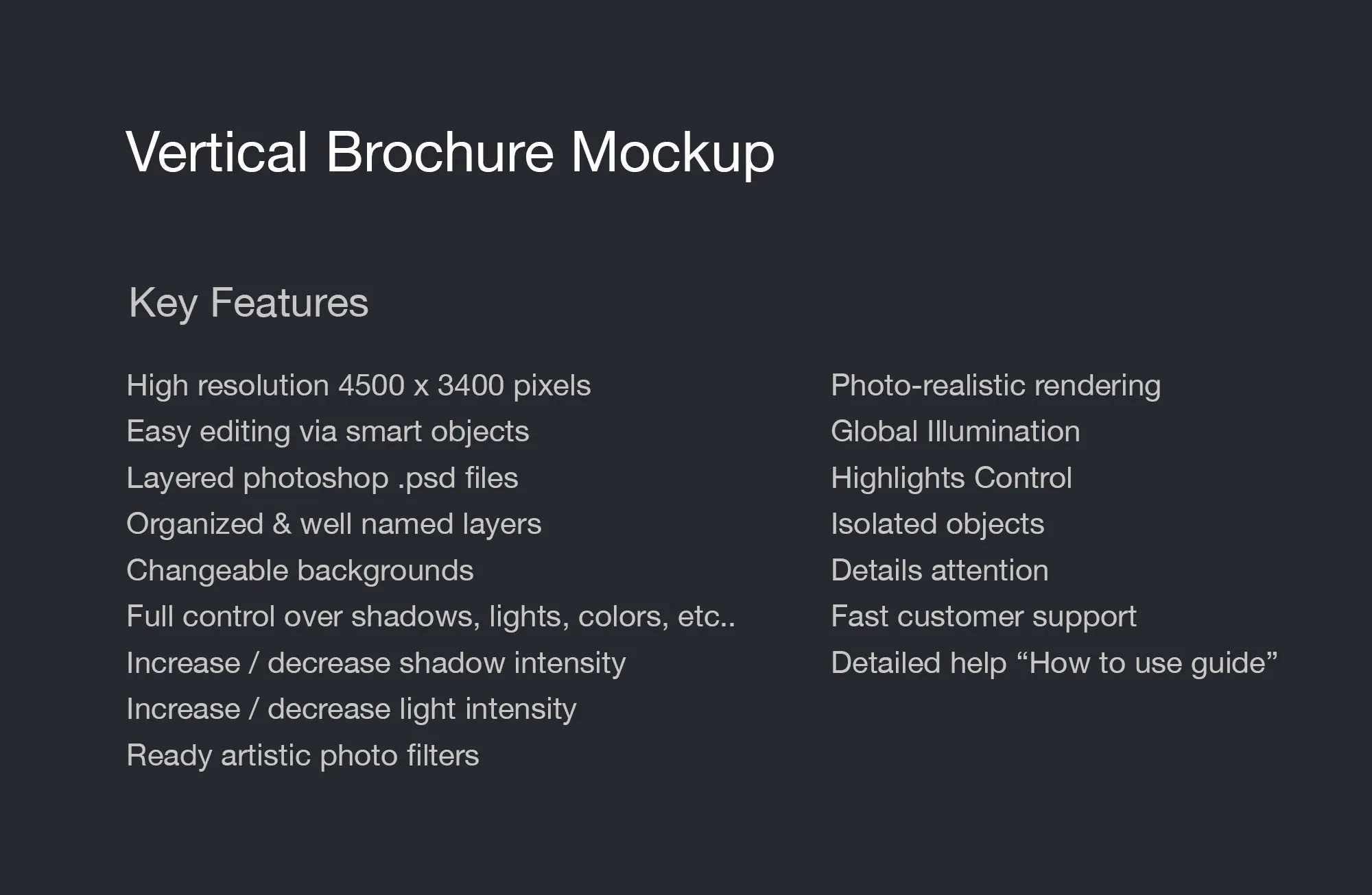 垂直宣传册设计印刷效果PSD样机模板 Vertical Brochure Mockup插图(1)