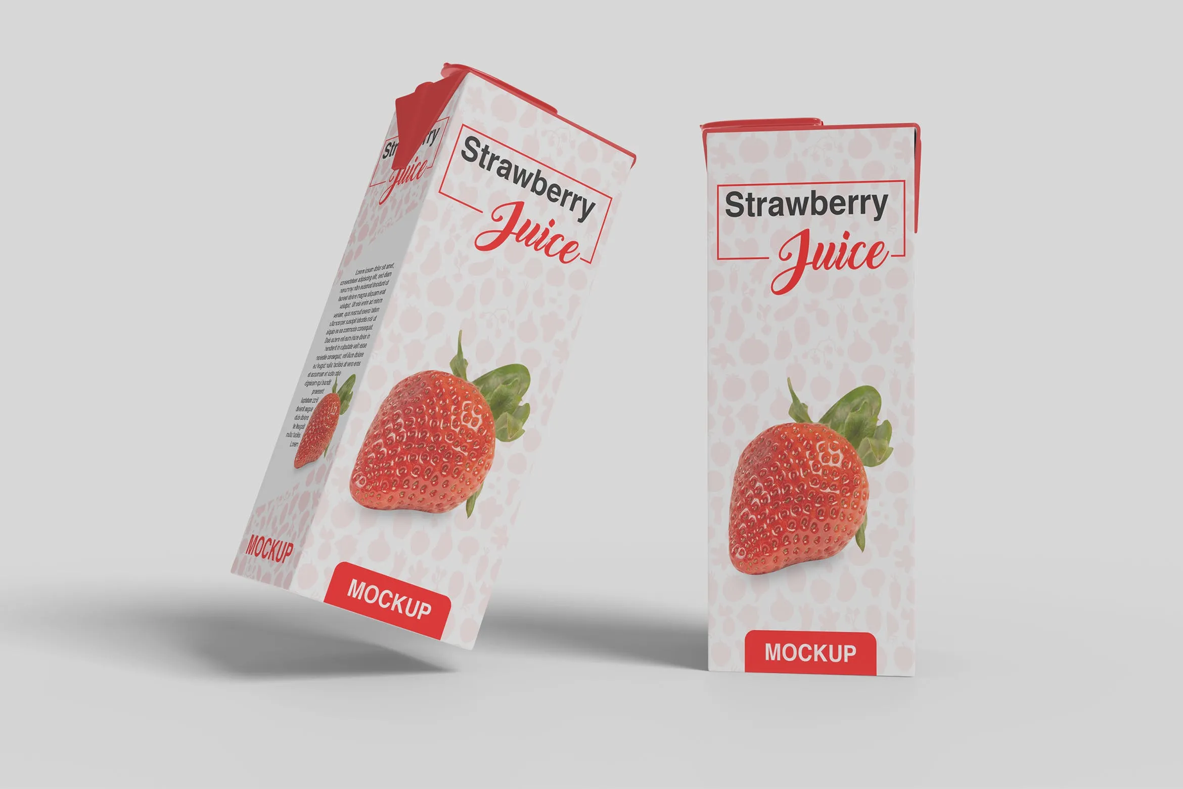 果汁盒包装外观设计像素设计精选模板 Juice Box Mockup