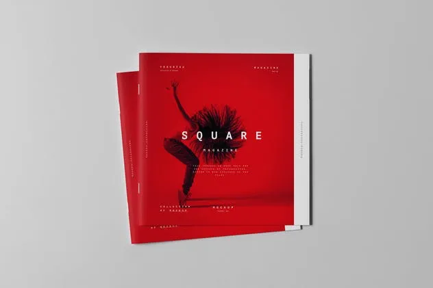 方形画册小册子样机模板v2 Square Brochure Mock-up 2插图(7)