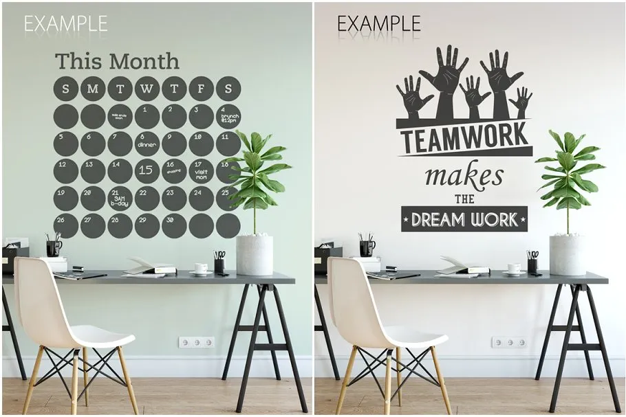 办公室墙纸设计样机模板合集 OFFICE Interior Wall Mockup Bundle插图(16)