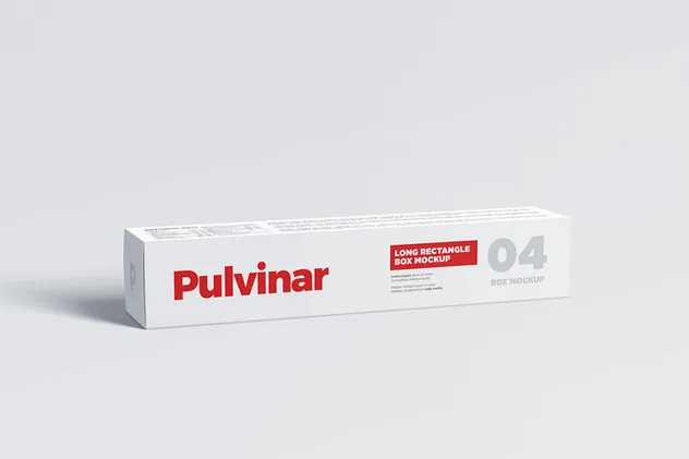 长方形食品/药物包装盒子样机 Box / Packaging MockUp – Long Rectangle插图(1)