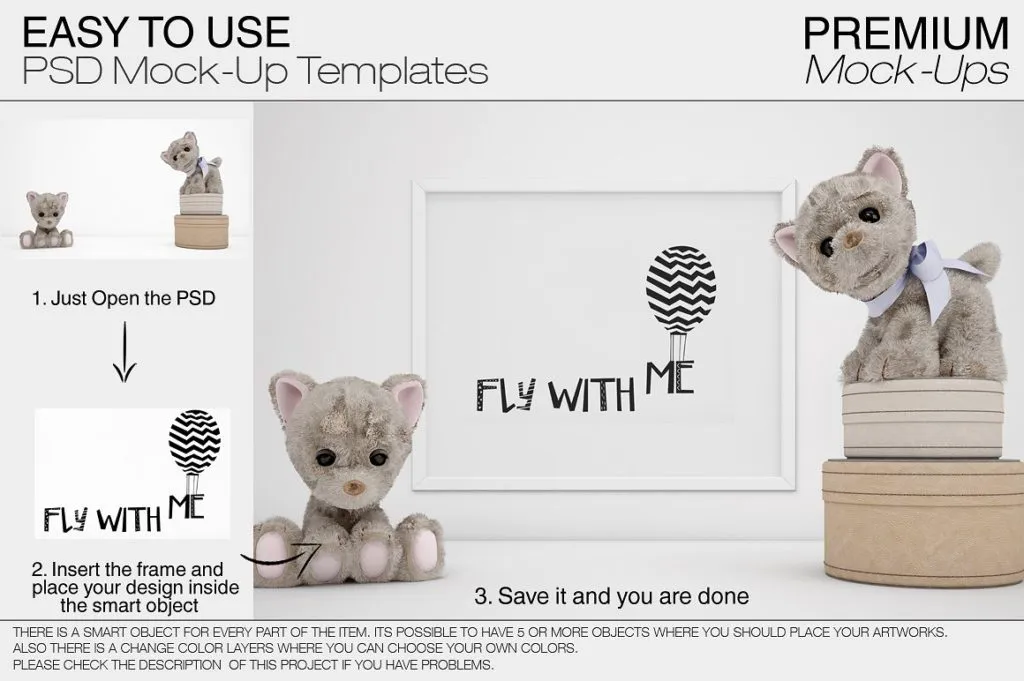 一组适合儿童的相框场景Mockups下载[psd]插图(5)