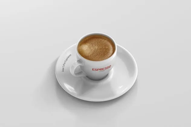 卡布奇诺浓品牌咖啡杯样机 Espresso Cup Mockup插图(5)