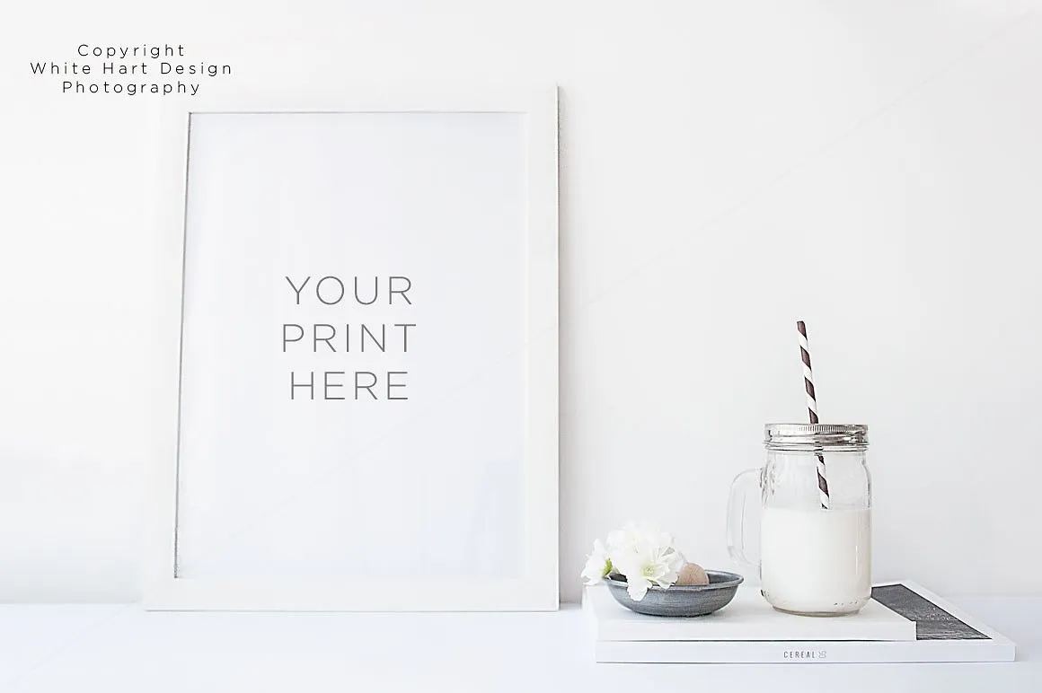 简约木质纹理创意相框样机模板 Frame mock up – PSD and Jpeg file插图