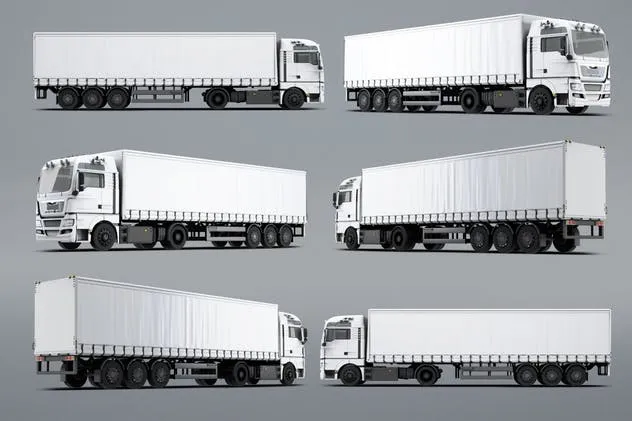 半挂车半挂卡车外观喷漆图案样机模板 Trucks Mock-Up插图(8)