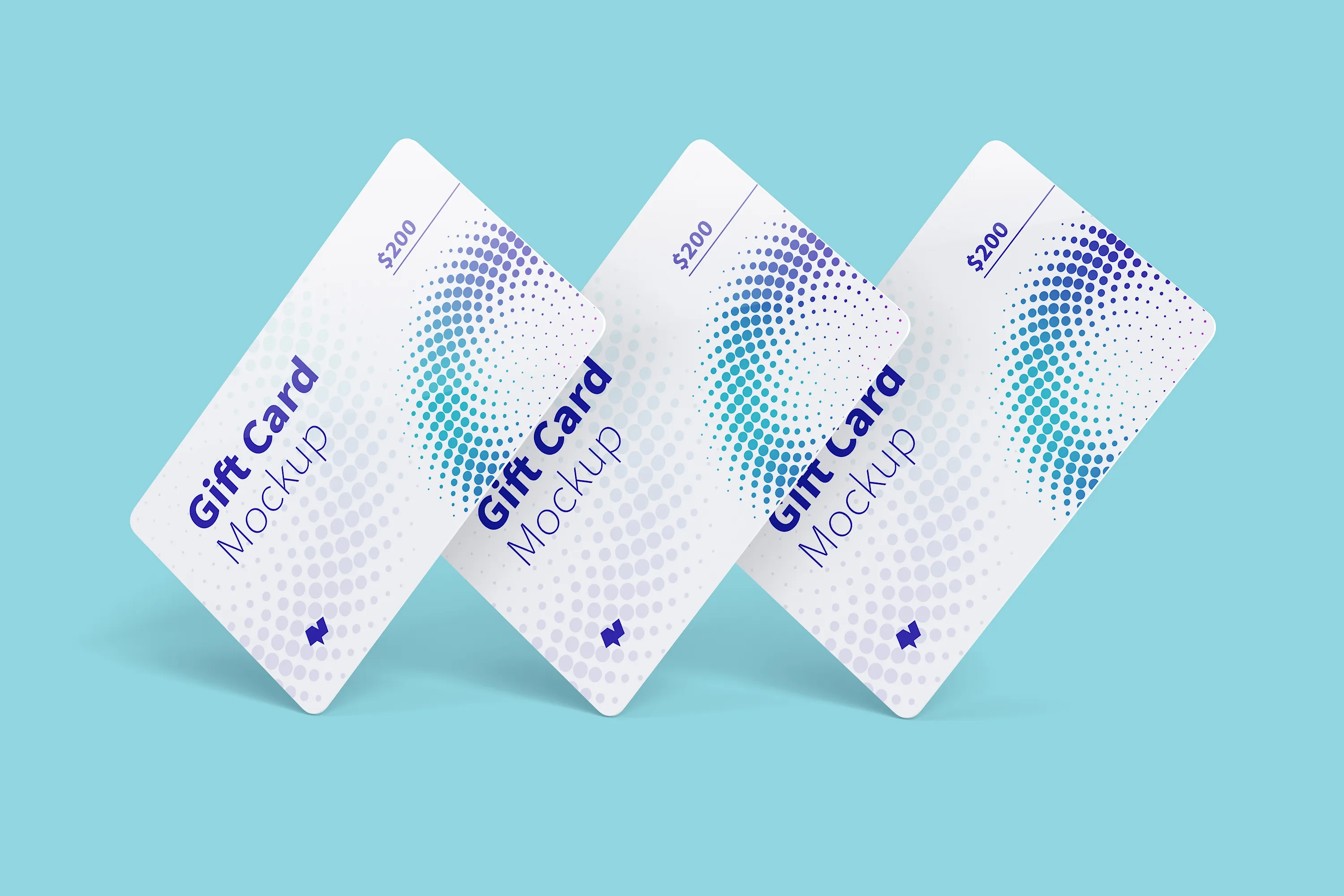 礼品积分卡设计图片预览样机06 Gift Card Mockup 06插图(3)