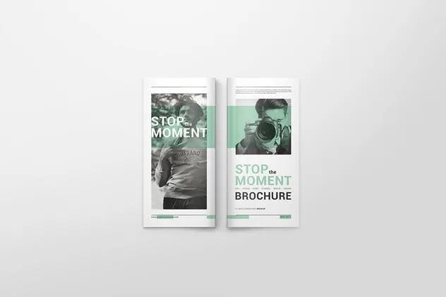 DL双折页传单宣传册样机模板V2 DL Bifold Brochure Mockups 02插图(6)