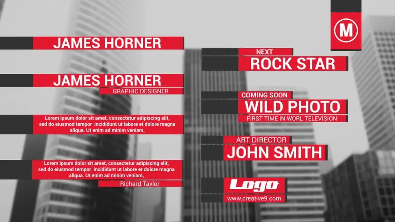 9个独特清洁企业下三分之一全屏标题像素设计精选AE模板