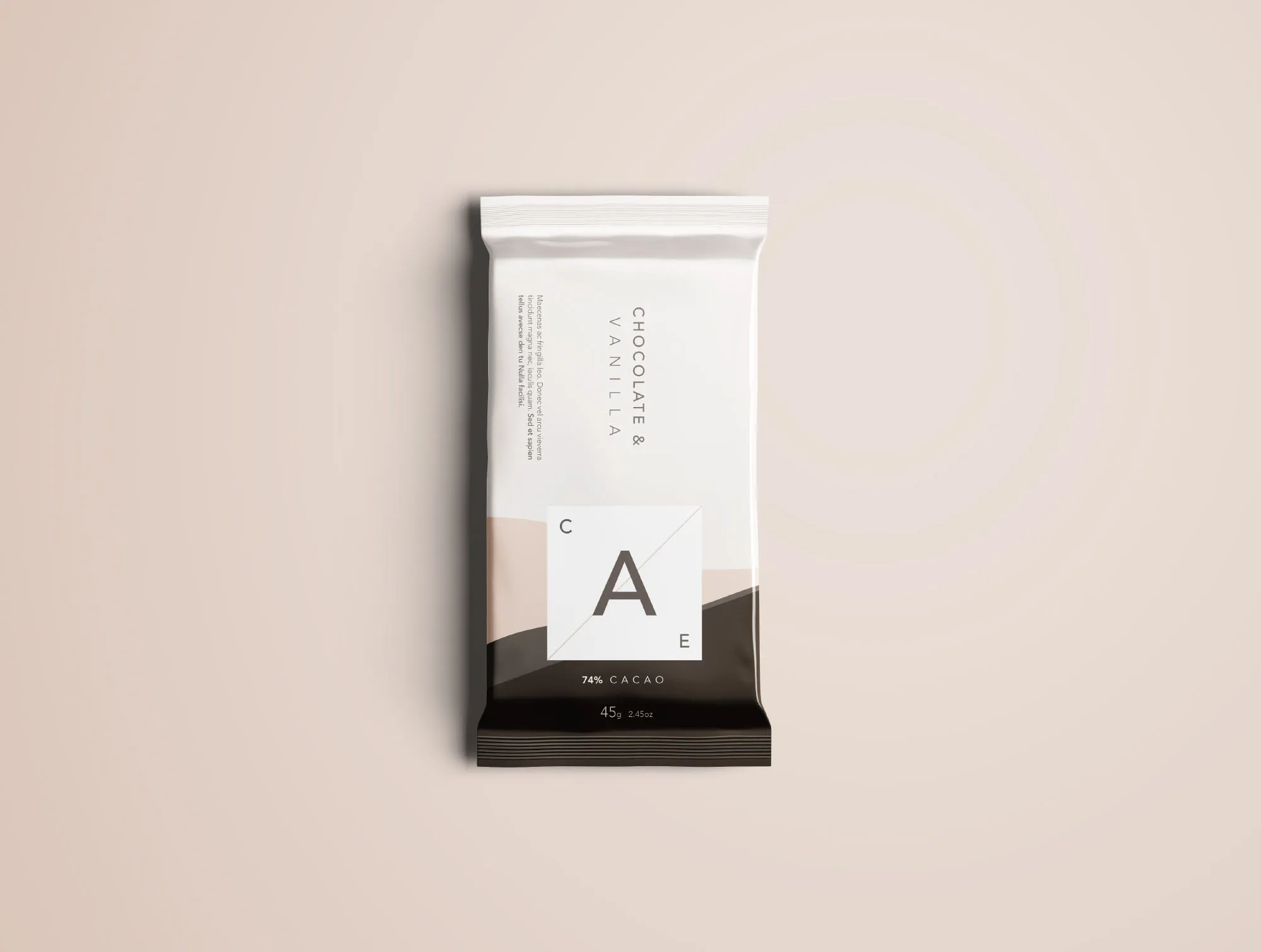 高级巧克力棒食品包装设计效果PSD样机 Premium Chocolate Bar Mockup插图(2)