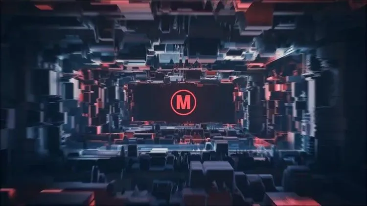 高科技3D徽标展示ae模板