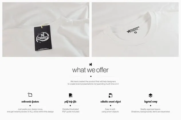 时尚白色皱纹T恤服装样机 White T-Shirt Presentation Mockup插图(1)