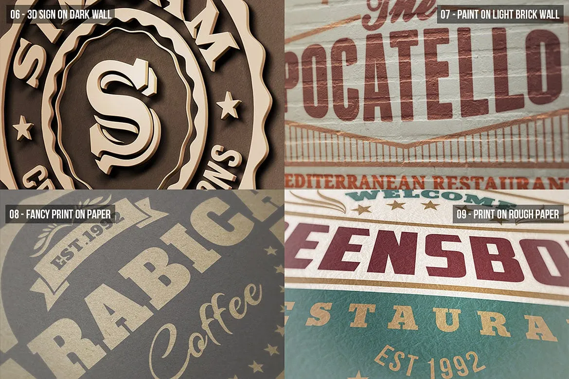 逼真的高品质logo标志特写VI样机展示模型mockups插图(2)