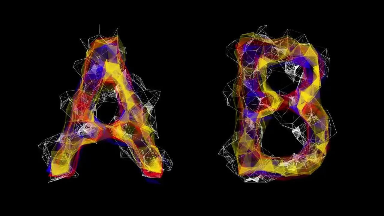 丛字母和数字效果像素设计精选AE模板