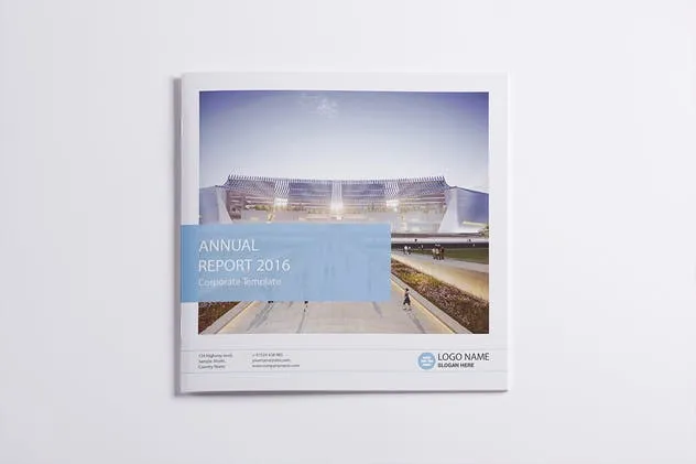 方形杂志封面&排版设计效果图样机素材库精选模板 Photorealistic Square Magazine Mock-up’s插图(8)