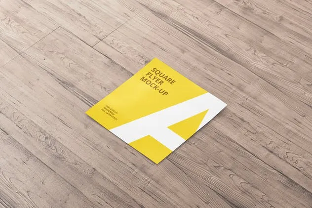 方形企业介绍宣传传单设计PSD样机 Square Flyer Mock-Up插图(6)