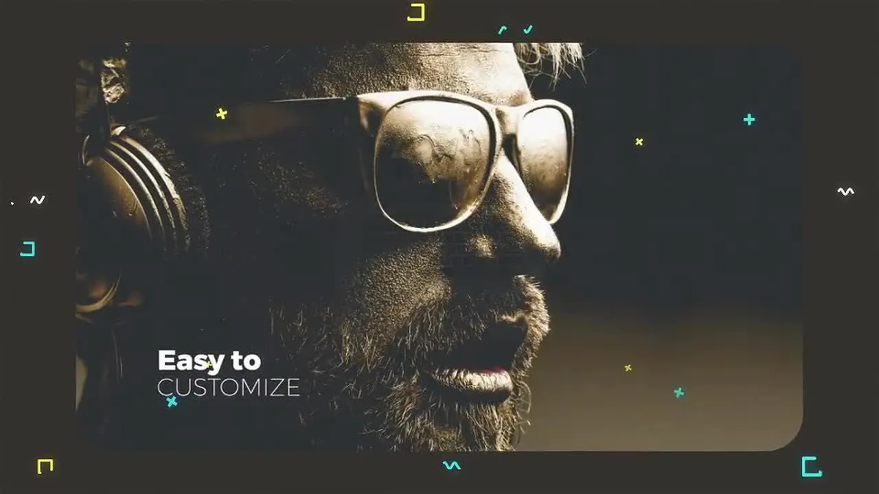 时尚造型智能幻灯片像素设计精选AE模板Smart Slideshow