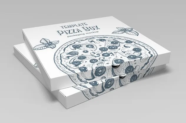 披萨外带包装纸盒样机 Pizza Box Mockup插图(9)