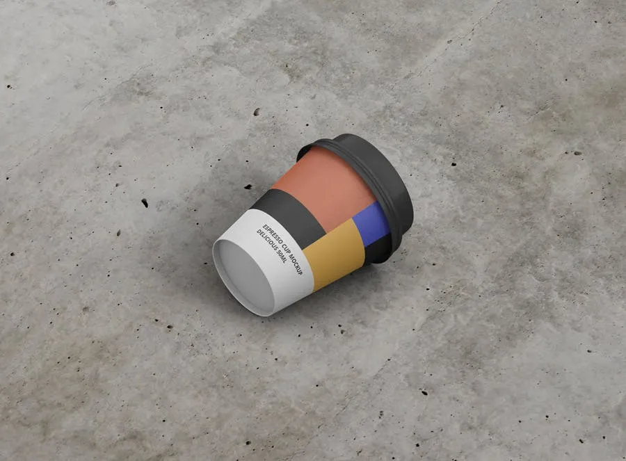 浓缩咖啡杯一次性纸杯素材库精选 Espresso Coffee Cup Mockup插图(6)