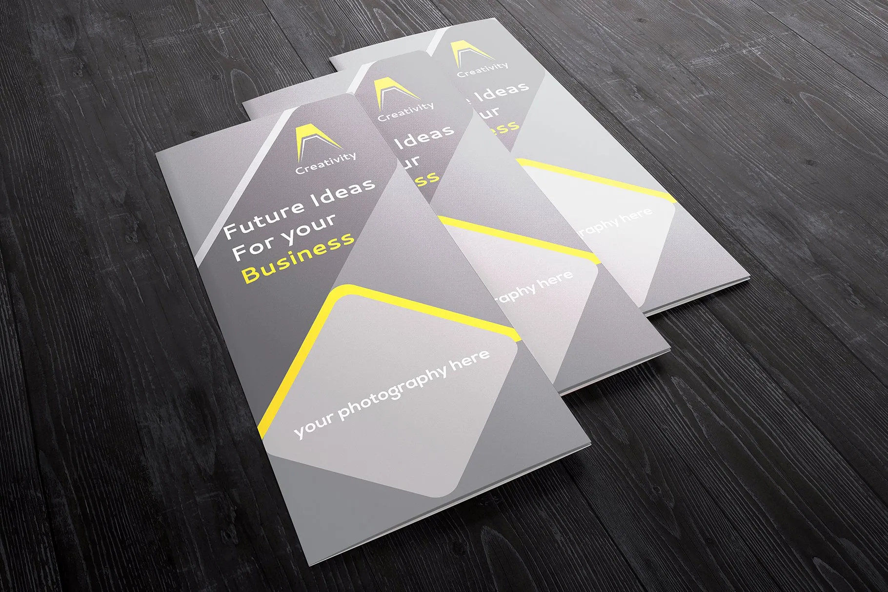 产品企宣三折小册子样机模板 Letter-fold brochure Mockups v.1插图(4)