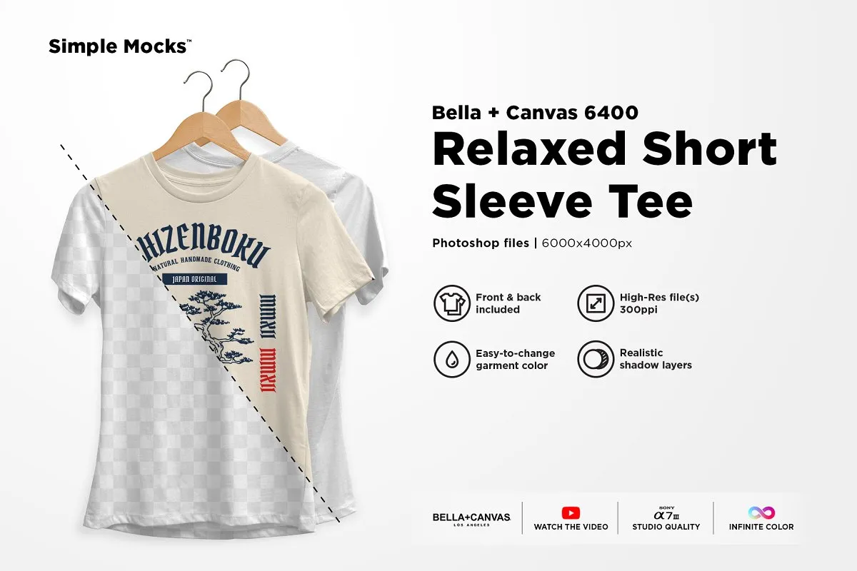 女式潮流休闲印花T恤样机插图